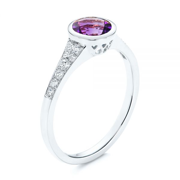 Amethyst and Diamond Fashion Ring - Image