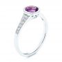  Platinum Platinum Amethyst And Diamond Fashion Ring - Three-Quarter View -  106029 - Thumbnail