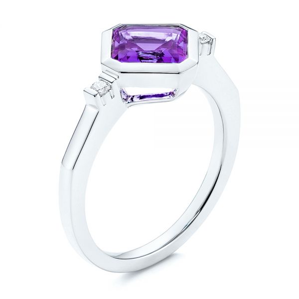 Amethyst and Diamond Fashion Ring - Image