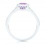18k White Gold 18k White Gold Amethyst And Diamond Fashion Ring - Front View -  106029 - Thumbnail