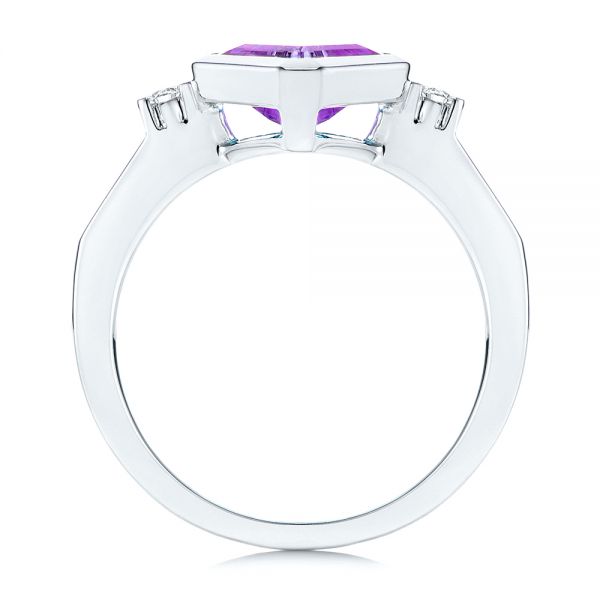 Amethyst And Diamond Fashion Ring - Front View - 106557