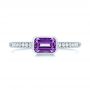  Platinum Platinum Amethyst And Diamond Fashion Ring - Top View -  105404 - Thumbnail