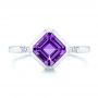Amethyst And Diamond Fashion Ring - Top View -  106557 - Thumbnail