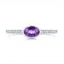  Platinum Platinum Amethyst And Diamond Fashion Ring - Top View -  106629 - Thumbnail