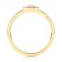 14k Yellow Gold Amethyst And Diamond Fashion Ring - Front View -  106629 - Thumbnail
