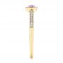 14k Yellow Gold Amethyst And Diamond Fashion Ring - Side View -  106629 - Thumbnail