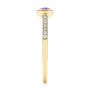 14k Yellow Gold Amethyst And Diamond Fashion Ring - Side View -  106629 - Thumbnail