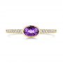 18k Yellow Gold 18k Yellow Gold Amethyst And Diamond Fashion Ring - Top View -  106629 - Thumbnail