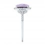  Platinum Platinum Amethyst And Diamond Halo Fashion Ring - Side View -  103758 - Thumbnail