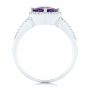  Platinum Platinum Amethyst And Diamond Halo Ring - Front View -  102648 - Thumbnail