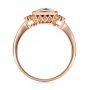 14k Rose Gold Amethyst And Diamond Ring - Front View -  100453 - Thumbnail