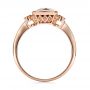 18k Rose Gold 18k Rose Gold Amethyst And Diamond Ring - Front View -  100453 - Thumbnail