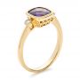 14k Yellow Gold 14k Yellow Gold Amethyst And Diamond Ring - Three-Quarter View -  100453 - Thumbnail