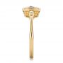 18k Yellow Gold 18k Yellow Gold Amethyst And Diamond Ring - Side View -  100453 - Thumbnail