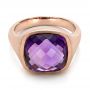  Rose Gold Rose Gold Amethyst Ring - Flat View -  101173 - Thumbnail