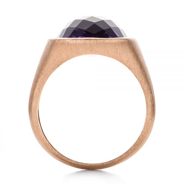 Rose Gold Rose Gold Amethyst Ring - Front View - 101173