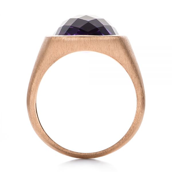 18k Rose Gold 18k Rose Gold Amethyst Ring - Front View -  101173