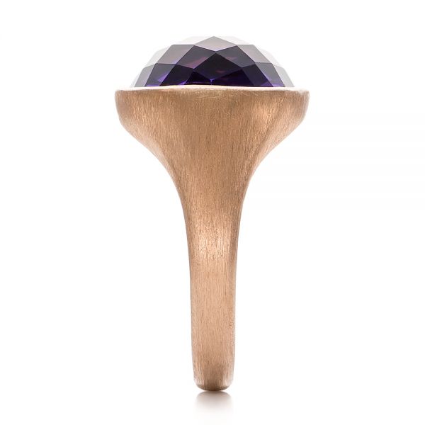 Rose Gold Rose Gold Amethyst Ring - Side View - 101173