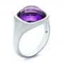 18k White Gold 18k White Gold Amethyst Ring - Three-Quarter View -  101173 - Thumbnail