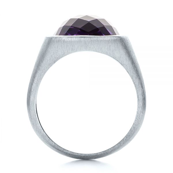 Platinum Platinum Amethyst Ring - Front View - 101173