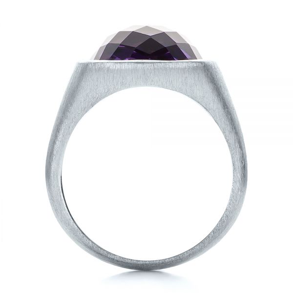  Platinum Platinum Amethyst Ring - Front View -  101173