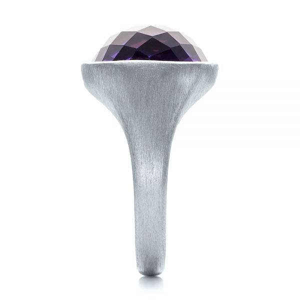 Platinum Platinum Amethyst Ring - Side View - 101173