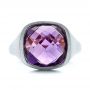 14k White Gold 14k White Gold Amethyst Ring - Top View -  101173 - Thumbnail