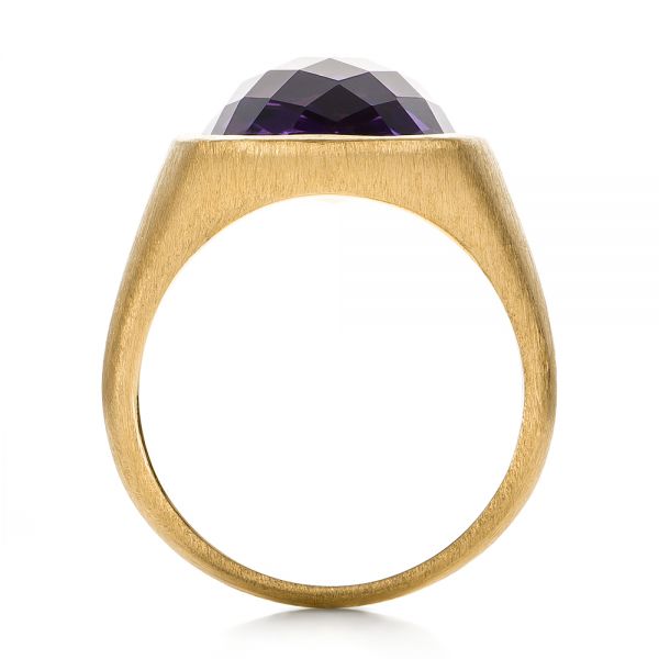 18k Yellow Gold 18k Yellow Gold Amethyst Ring - Front View -  101173