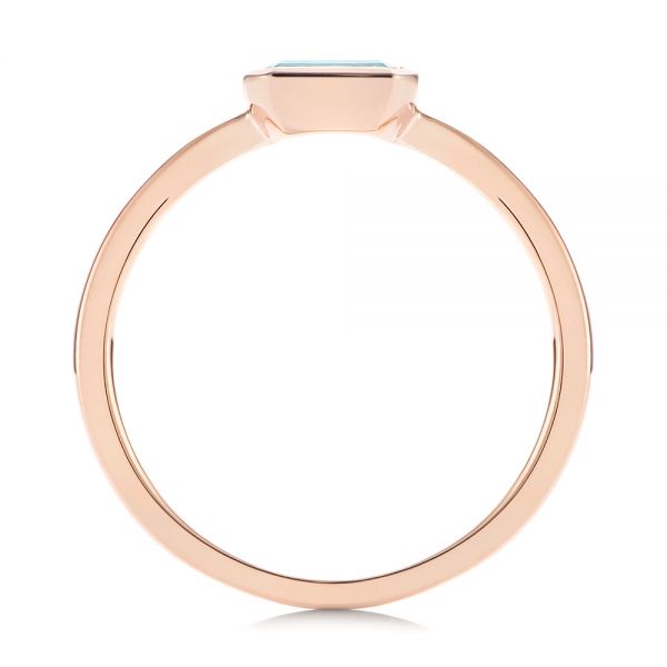 14k Rose Gold 14k Rose Gold Aquamarine Fashion Ring - Front View - 105401