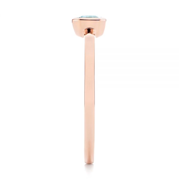 14k Rose Gold 14k Rose Gold Aquamarine Fashion Ring - Side View - 105401