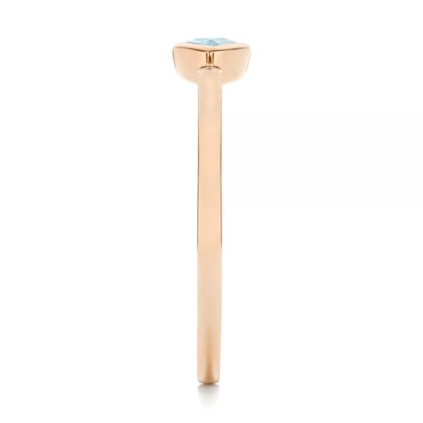 18k Rose Gold 18k Rose Gold Aquamarine Fashion Ring - Side View - 106458