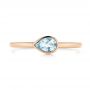 18k Rose Gold 18k Rose Gold Aquamarine Fashion Ring - Top View -  106458 - Thumbnail