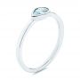 14k White Gold 14k White Gold Aquamarine Fashion Ring - Three-Quarter View -  106458 - Thumbnail
