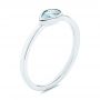 18k White Gold 18k White Gold Aquamarine Fashion Ring - Three-Quarter View -  106458 - Thumbnail