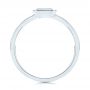 14k White Gold Aquamarine Fashion Ring - Front View -  105401 - Thumbnail