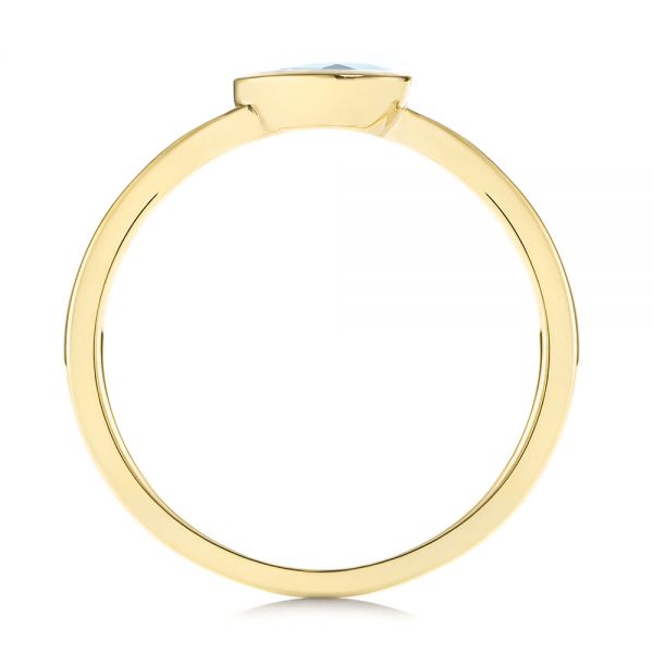 18k Yellow Gold 18k Yellow Gold Aquamarine Fashion Ring - Front View - 106458
