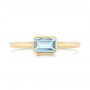 18k Yellow Gold 18k Yellow Gold Aquamarine Fashion Ring - Top View -  105401 - Thumbnail