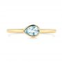 18k Yellow Gold 18k Yellow Gold Aquamarine Fashion Ring - Top View -  106458 - Thumbnail