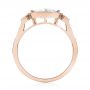 14k Rose Gold 14k Rose Gold Aquamarine And Diamond Fashion Ring - Front View -  103766 - Thumbnail