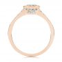14k Rose Gold 14k Rose Gold Aquamarine And Diamond Fashion Ring - Front View -  106026 - Thumbnail