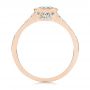 14k Rose Gold 14k Rose Gold Aquamarine And Diamond Fashion Ring - Front View -  106026 - Thumbnail