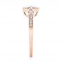 14k Rose Gold 14k Rose Gold Aquamarine And Diamond Fashion Ring - Side View -  103766 - Thumbnail