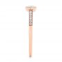 14k Rose Gold 14k Rose Gold Aquamarine And Diamond Fashion Ring - Side View -  105399 - Thumbnail