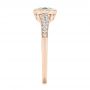 14k Rose Gold 14k Rose Gold Aquamarine And Diamond Fashion Ring - Side View -  106026 - Thumbnail