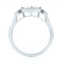 14k White Gold Aquamarine And Diamond Fashion Ring - Front View -  103766 - Thumbnail