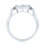 14k White Gold Aquamarine And Diamond Fashion Ring - Front View -  103766 - Thumbnail