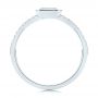 14k White Gold Aquamarine And Diamond Fashion Ring - Front View -  105400 - Thumbnail