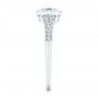 14k White Gold Aquamarine And Diamond Fashion Ring - Side View -  106026 - Thumbnail