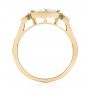18k Yellow Gold 18k Yellow Gold Aquamarine And Diamond Fashion Ring - Front View -  103766 - Thumbnail