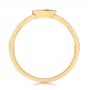 14k Yellow Gold 14k Yellow Gold Aquamarine And Diamond Fashion Ring - Front View -  105399 - Thumbnail